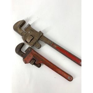 Lot of 2 Super Ego Drop Forged 14" Pipe Wrench & Craftsman 10” Pipe Wrench 5767